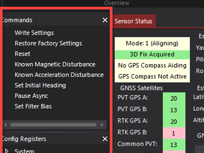 command-and-configuration-registers